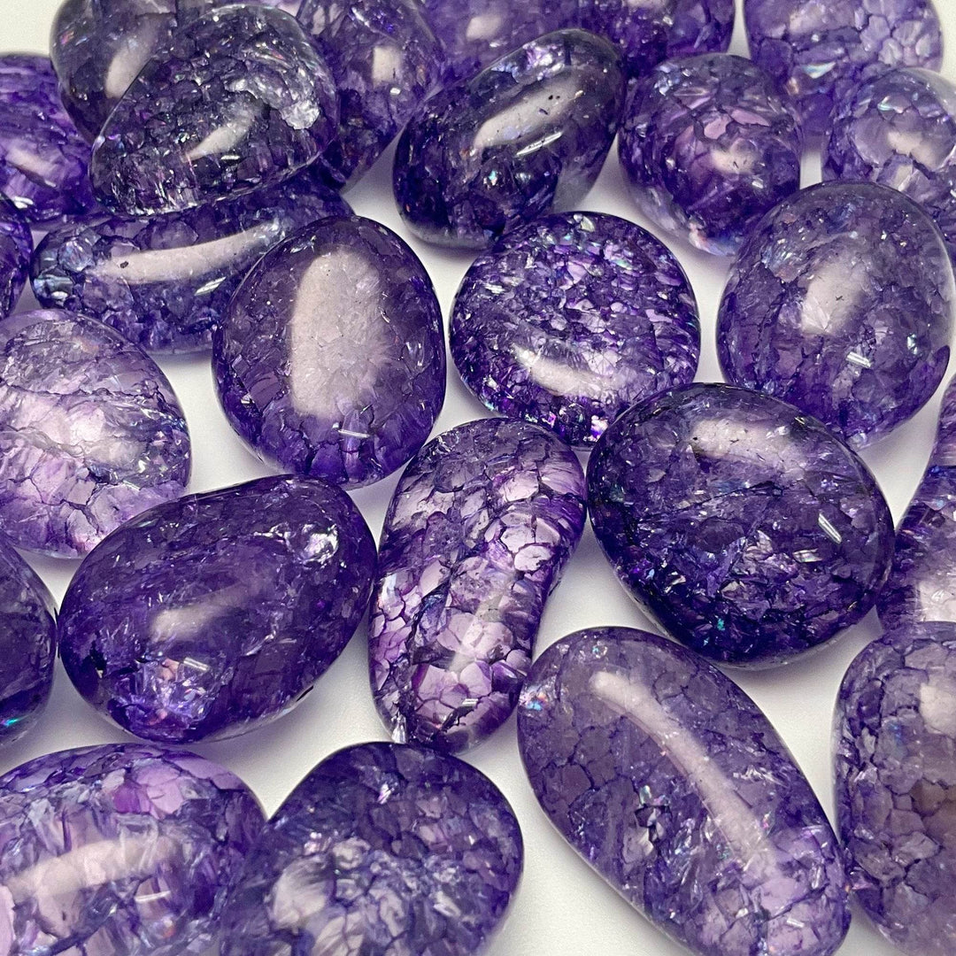 Purple Crackle Quartz Small Tumbles Pouch - Rocks and Gems Canada