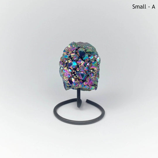 Rainbow Amethyst Druze Cluster On Stand - Rocks and Gems Canada