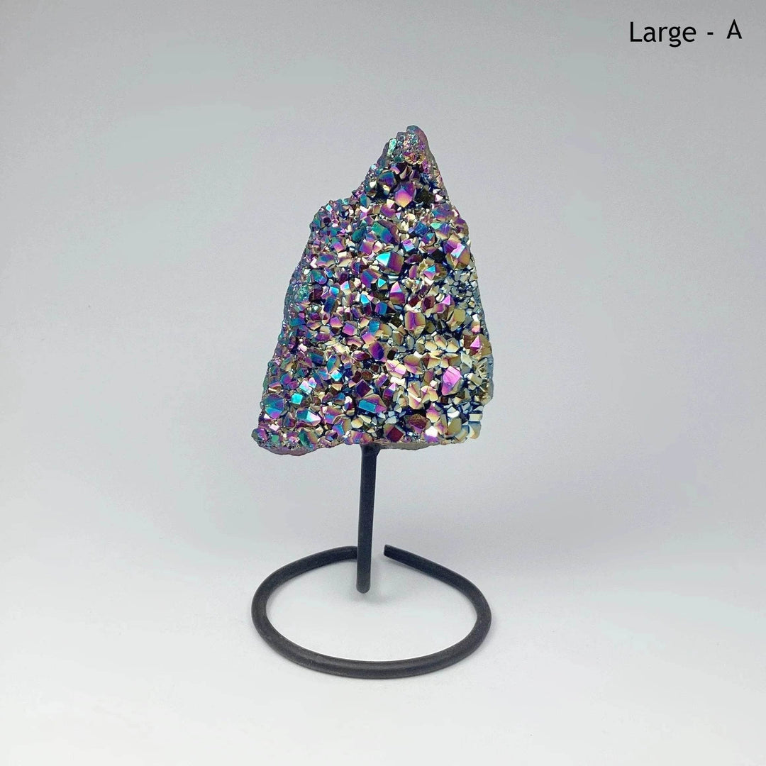 Rainbow Amethyst Druze Cluster On Stand - Rocks and Gems Canada