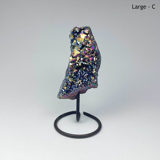 Rainbow Amethyst Druze Cluster On Stand - Rocks and Gems Canada