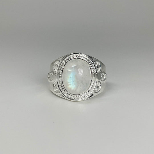 Rainbow Moonstone Ring - Rocks and Gems Canada