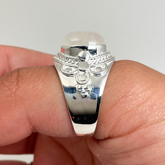 Rainbow Moonstone Ring - Rocks and Gems Canada