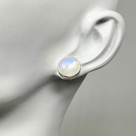 Rainbow Moonstone Stud Earrings - Rocks and Gems Canada