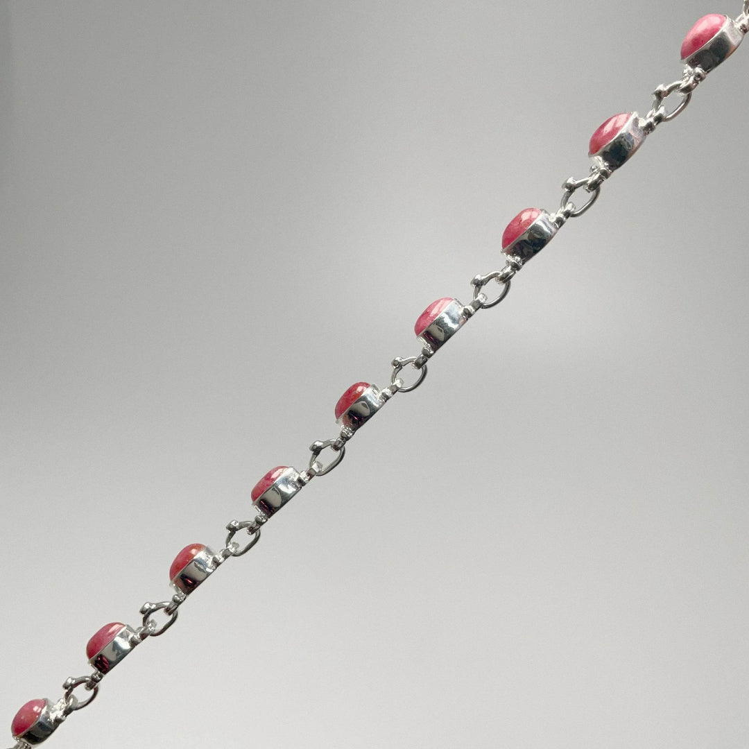 Rhodonite Sterling Silver Bracelet - Rocks and Gems Canada