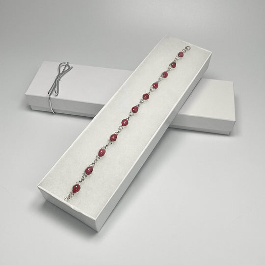 Rhodonite Sterling Silver Bracelet - Rocks and Gems Canada