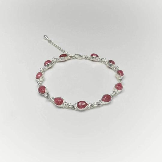 Rhodonite Sterling Silver Bracelet - Rocks and Gems Canada