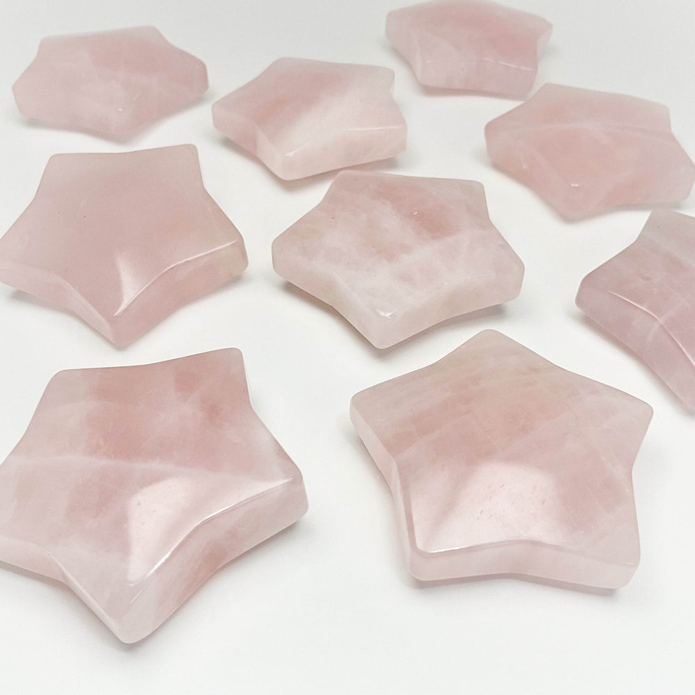 Rose Quartz Star Carving - Rocks and Gems Canada