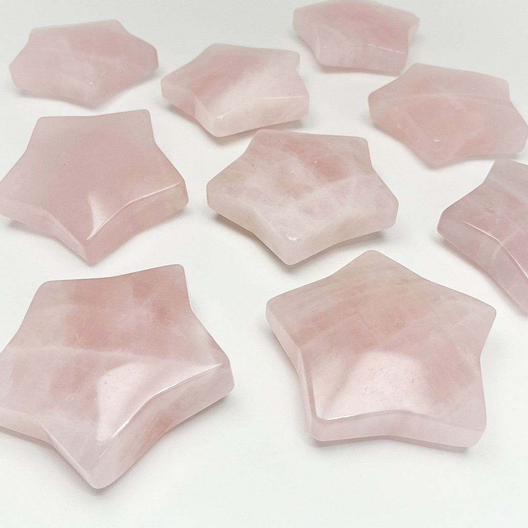 Rose Quartz Star Carving - Rocks and Gems Canada