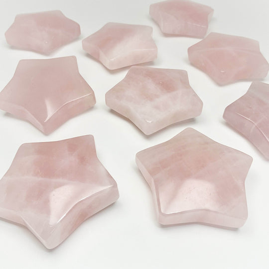 Rose Quartz Star Carving - Rocks and Gems Canada