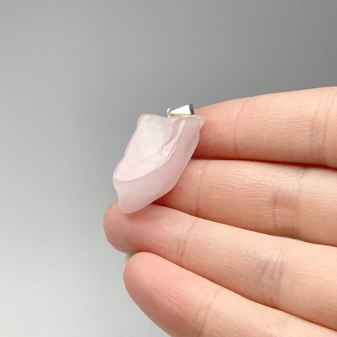 Rose Quartz Tumble Pendant - Rocks and Gems Canada