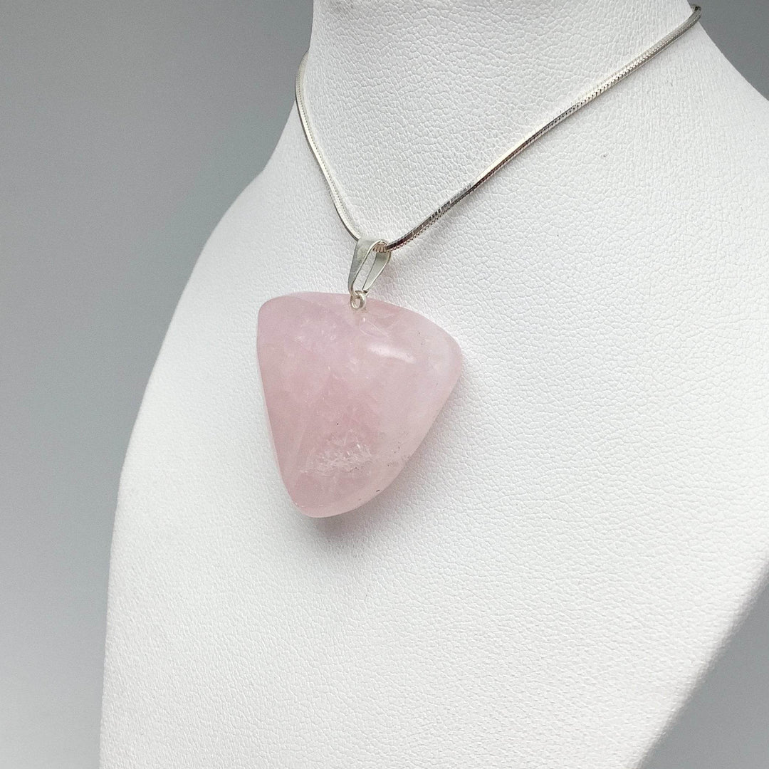 Rose Quartz Tumble Pendant - Rocks and Gems Canada