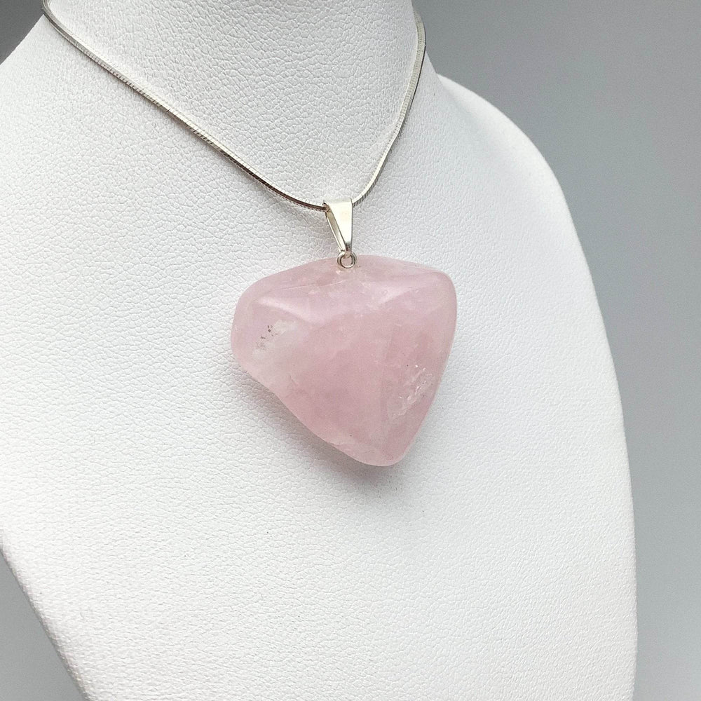 Rose Quartz Tumble Pendant - Rocks and Gems Canada