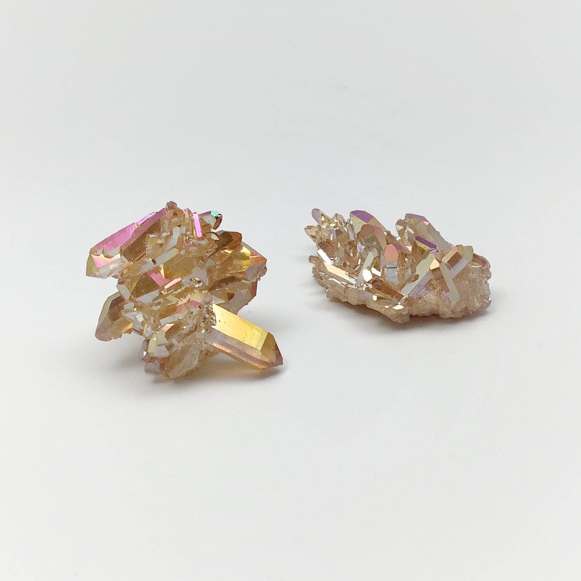 Sunset Aura Quartz Cluster - Rocks and Gems Canada