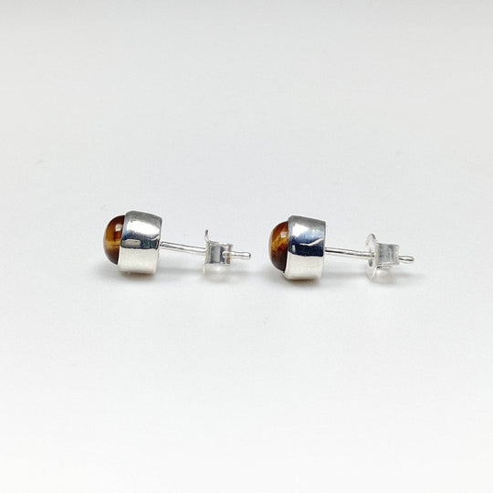 Tiger Eye Stud Earrings - Rocks and Gems Canada