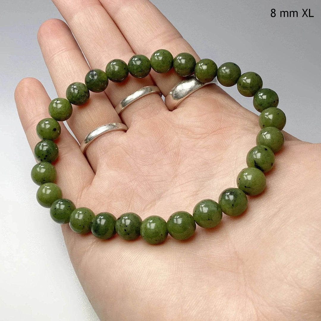Canadian Jade Beaded Bracelet - Rocks and Gems Canada