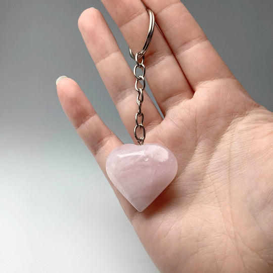 Crystal Heart Keychain - Rocks and Gems Canada