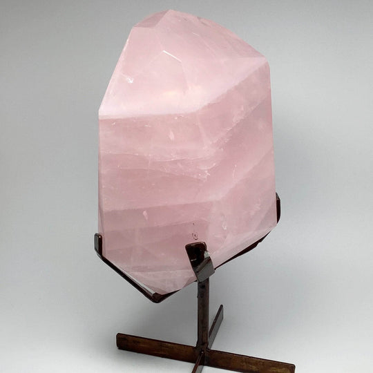 Rose Quartz with Display Stand - Rocks and Gems Canada