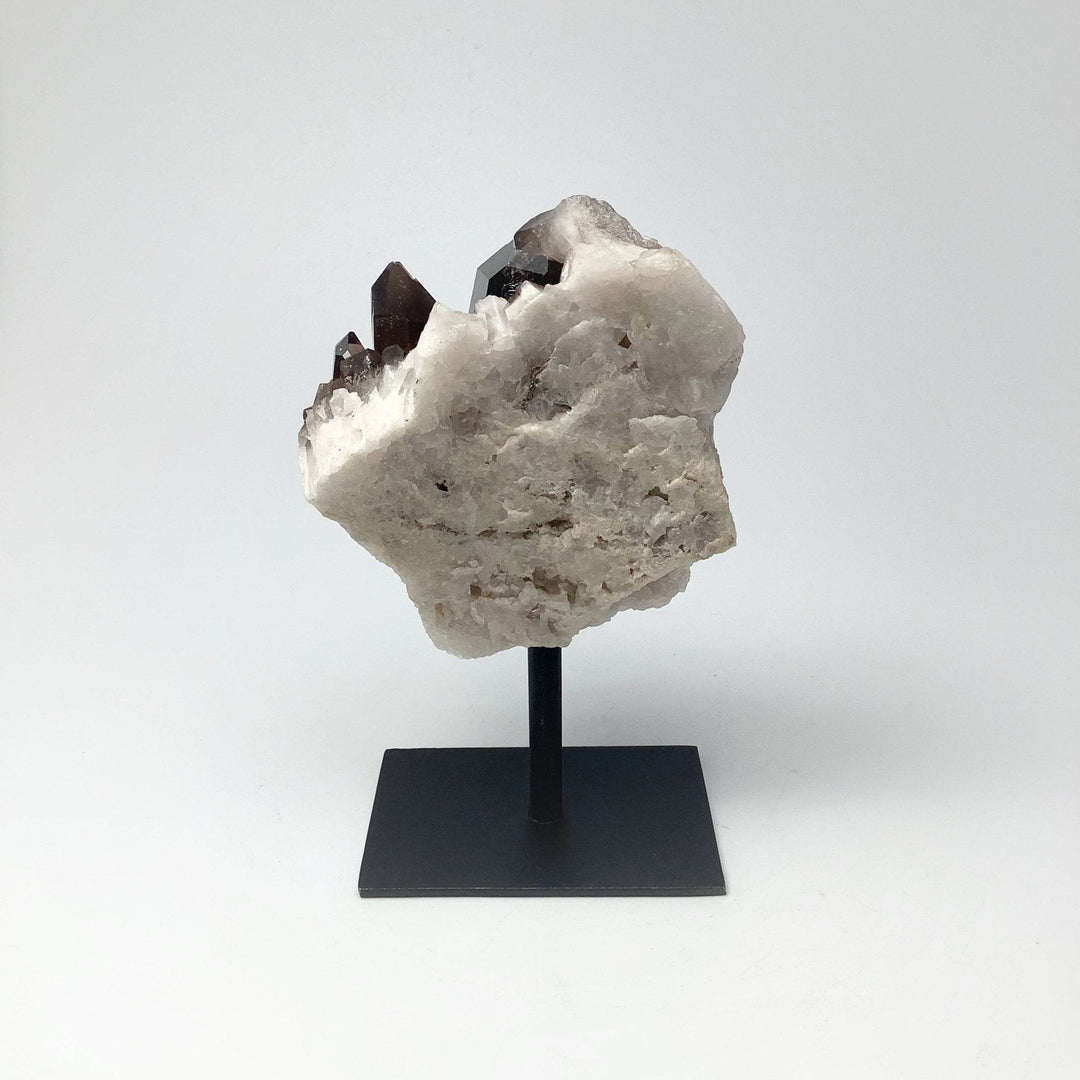 Smoky Quartz Cluster on Display Stand - Rocks and Gems Canada