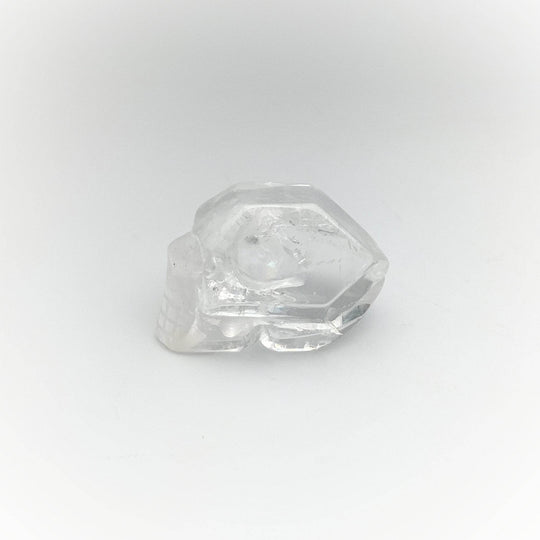 Carved Quartz Point Crystal Skull - Rocks and Gems Canada