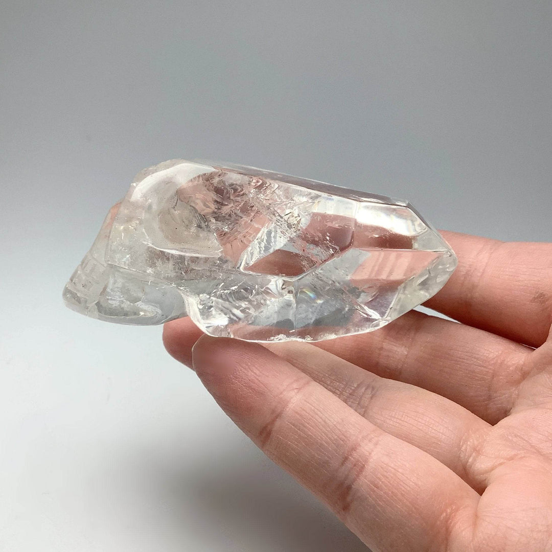 Carved Quartz Point Crystal Skull - Rocks and Gems Canada