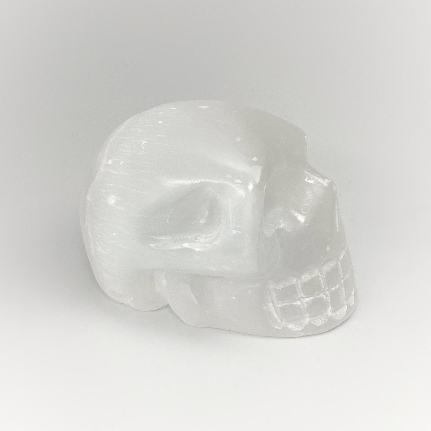 Carved Selenite Crystal Skull