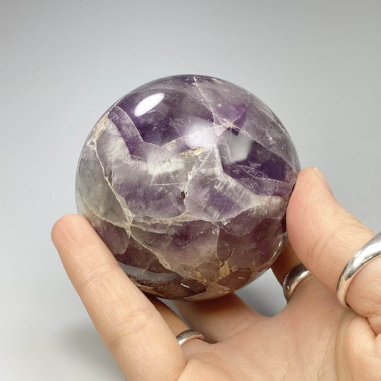 Chevron Amethyst Sphere - Rocks and Gems Canada