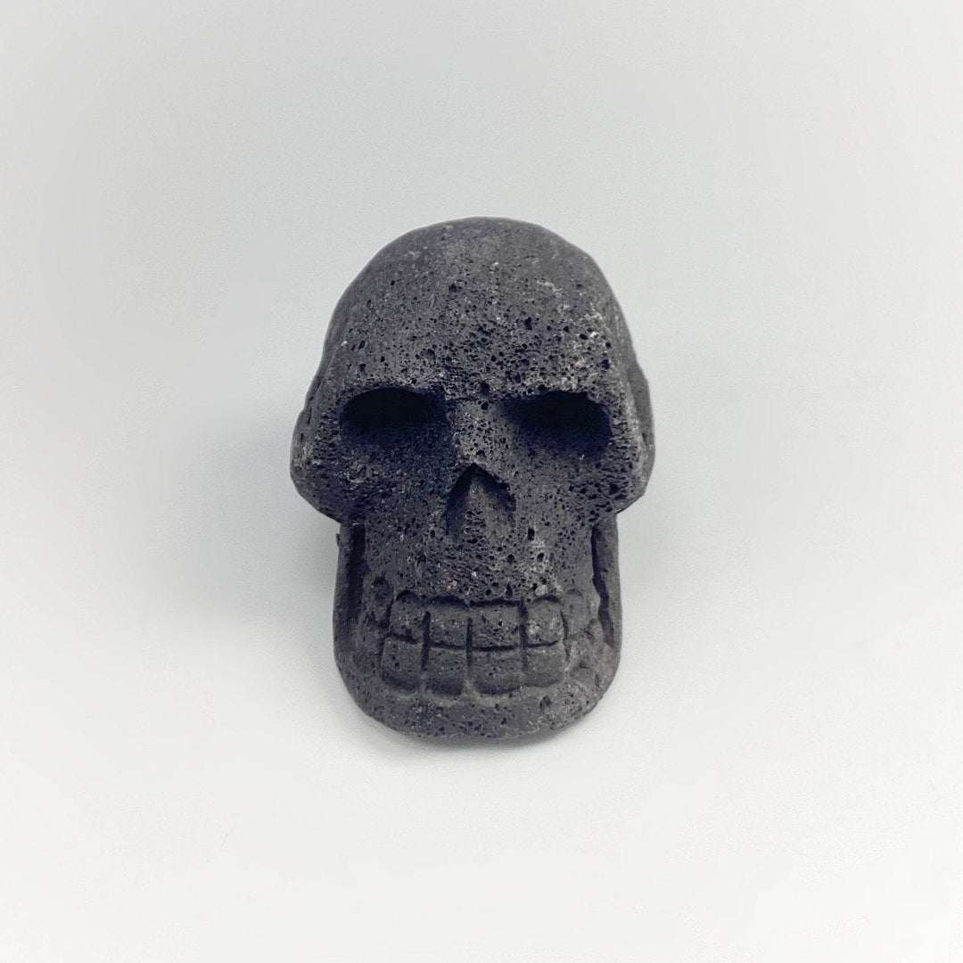 Carved Lava Stone Skull - Rocks and Gems Canada