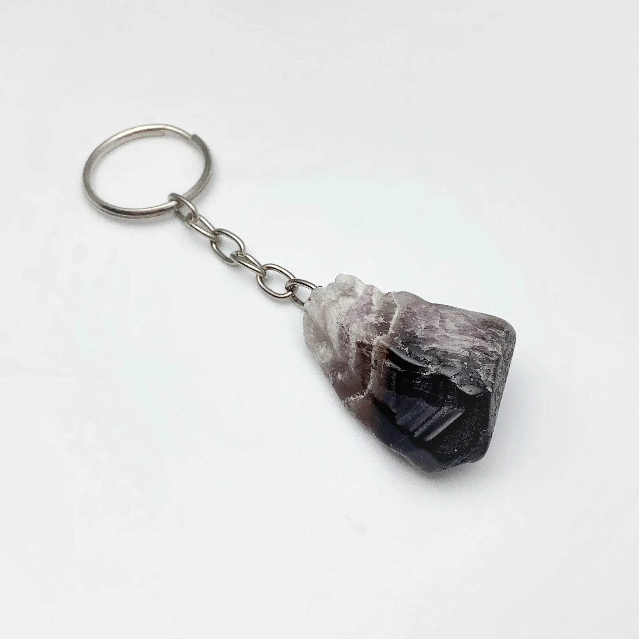 Chevron Amethyst Keychain - Rocks and Gems Canada