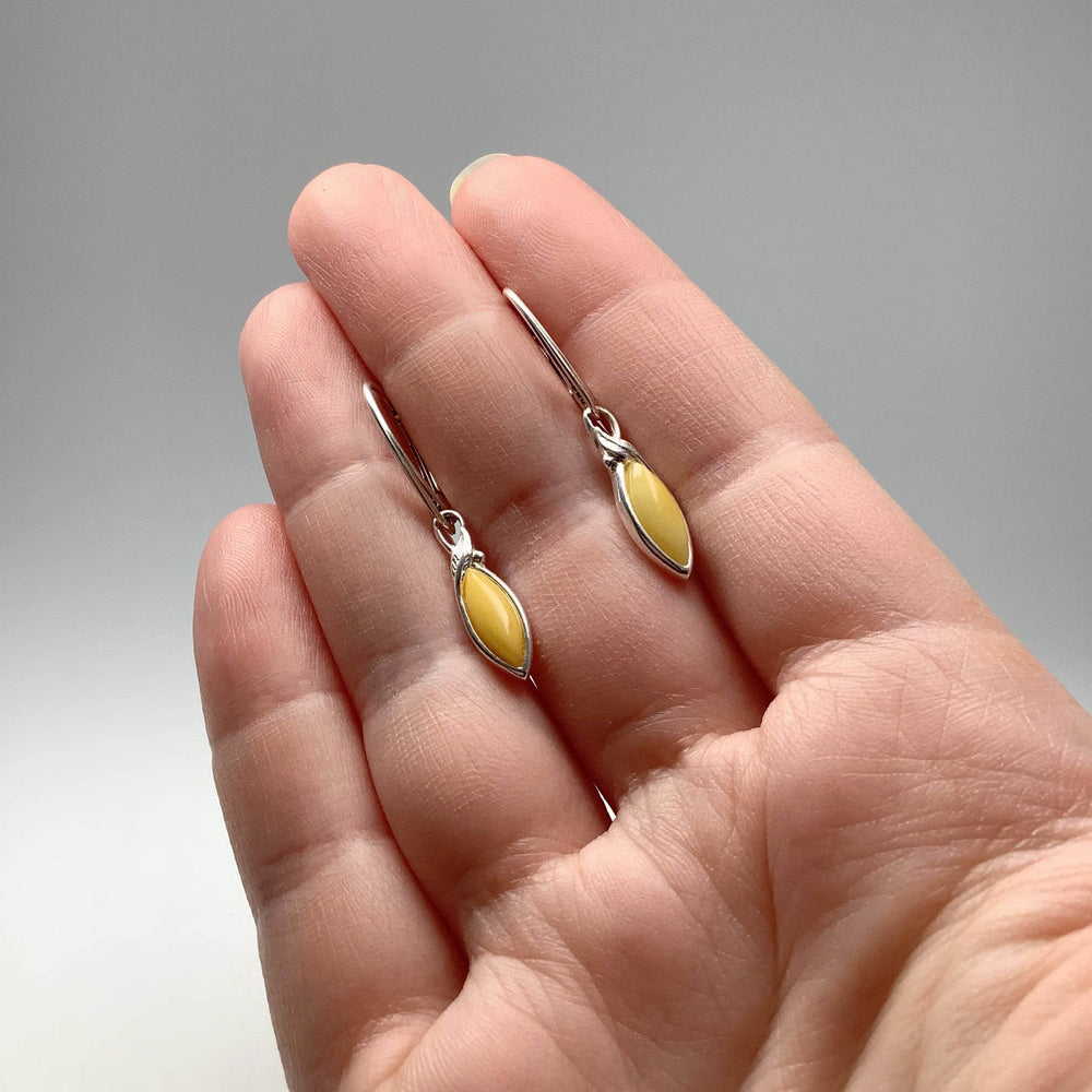 Butterscotch Amber Dangle Earrings - Rocks and Gems Canada