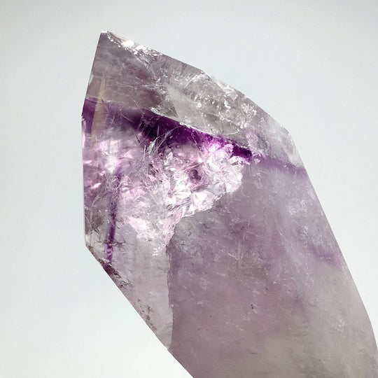 Polished Amethyst Scepter with Display Stand - Rocks and Gems Canada