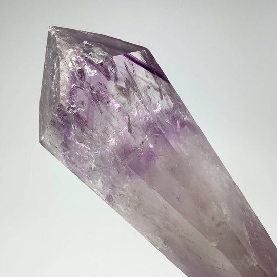 Polished Amethyst Scepter with Display Stand - Rocks and Gems Canada