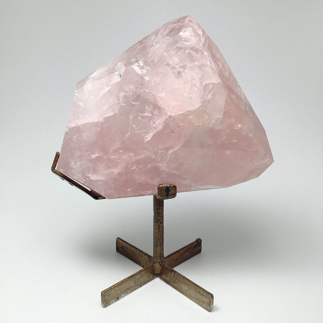 Rose Quartz with Display Stand - Rocks and Gems Canada