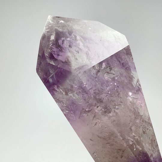 Polished Amethyst Scepter with Display Stand - Rocks and Gems Canada