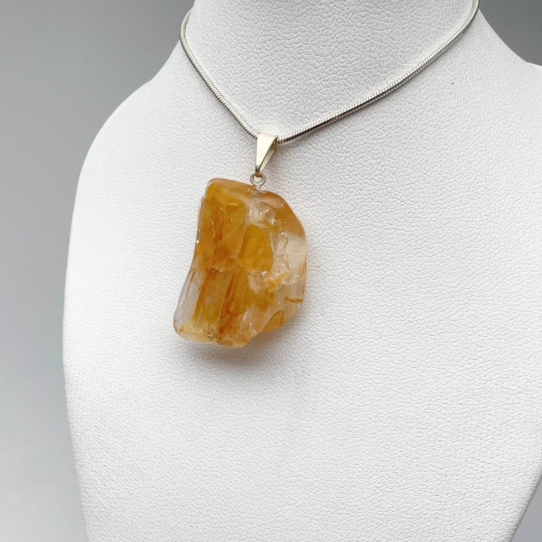 Golden Healing Quartz Tumble Pendant - Rocks and Gems Canada