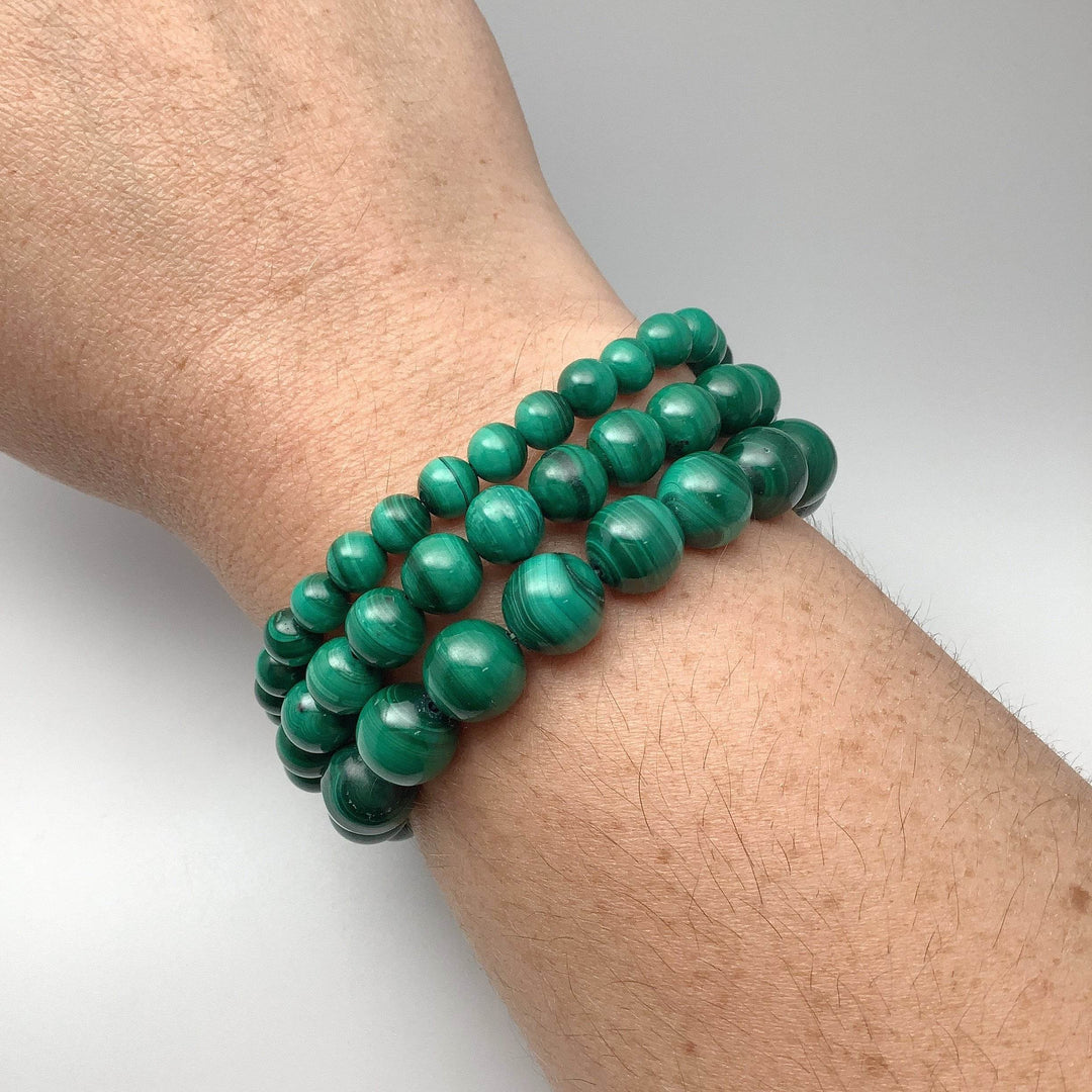 Malachite Beaded Bracelet - Rocks and Gems Canada