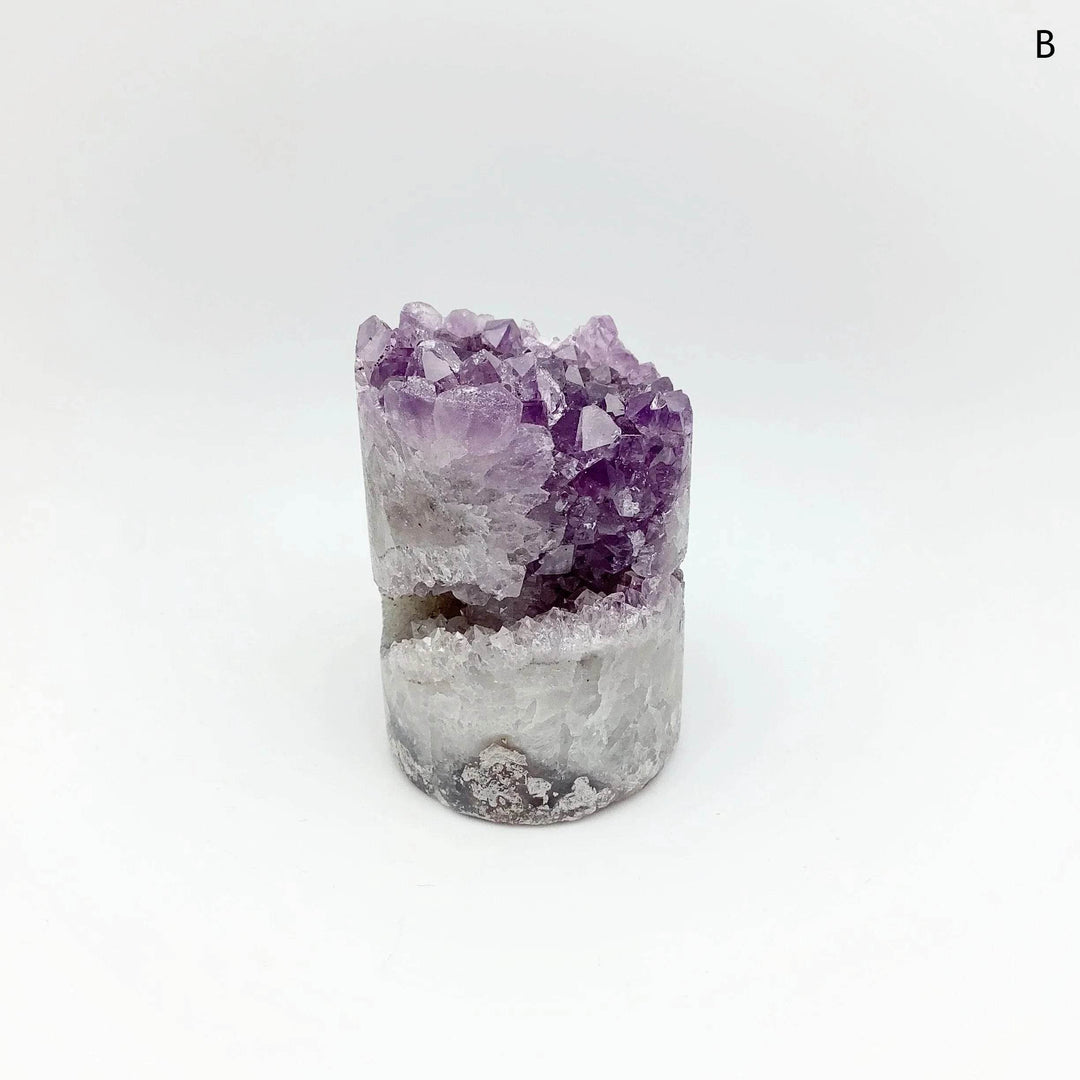 Amethyst Druze Cylinder Stand Up - Rocks and Gems Canada