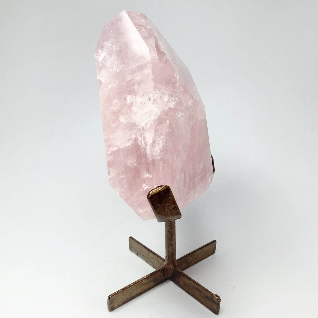 Rose Quartz with Display Stand - Rocks and Gems Canada