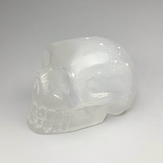 Carved Selenite Skull - Rocks and Gems Canada