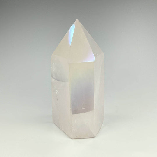 Polished Opalescent Rose Quartz Point - Rocks and Gems Canada