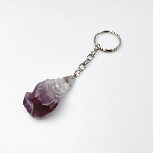 Chevron Amethyst Keychain - Rocks and Gems Canada