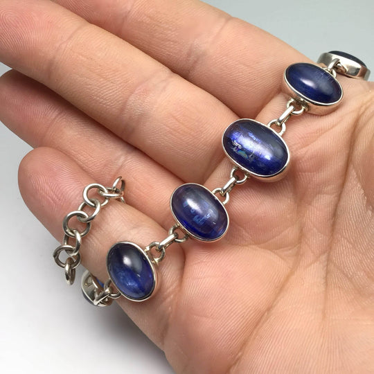 Kyanite Sterling Silver Bracelet - Rocks and Gems Canada