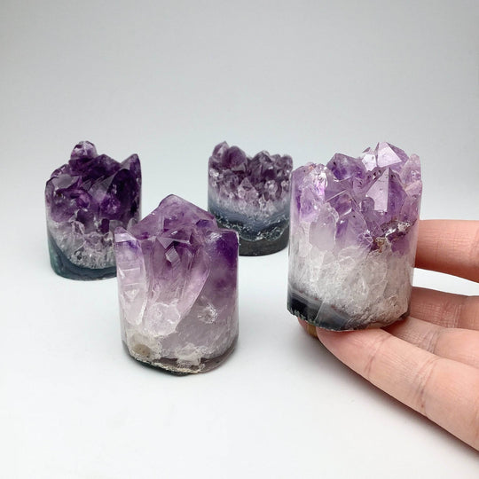 Amethyst Druze Cylinder Stand Up - Rocks and Gems Canada
