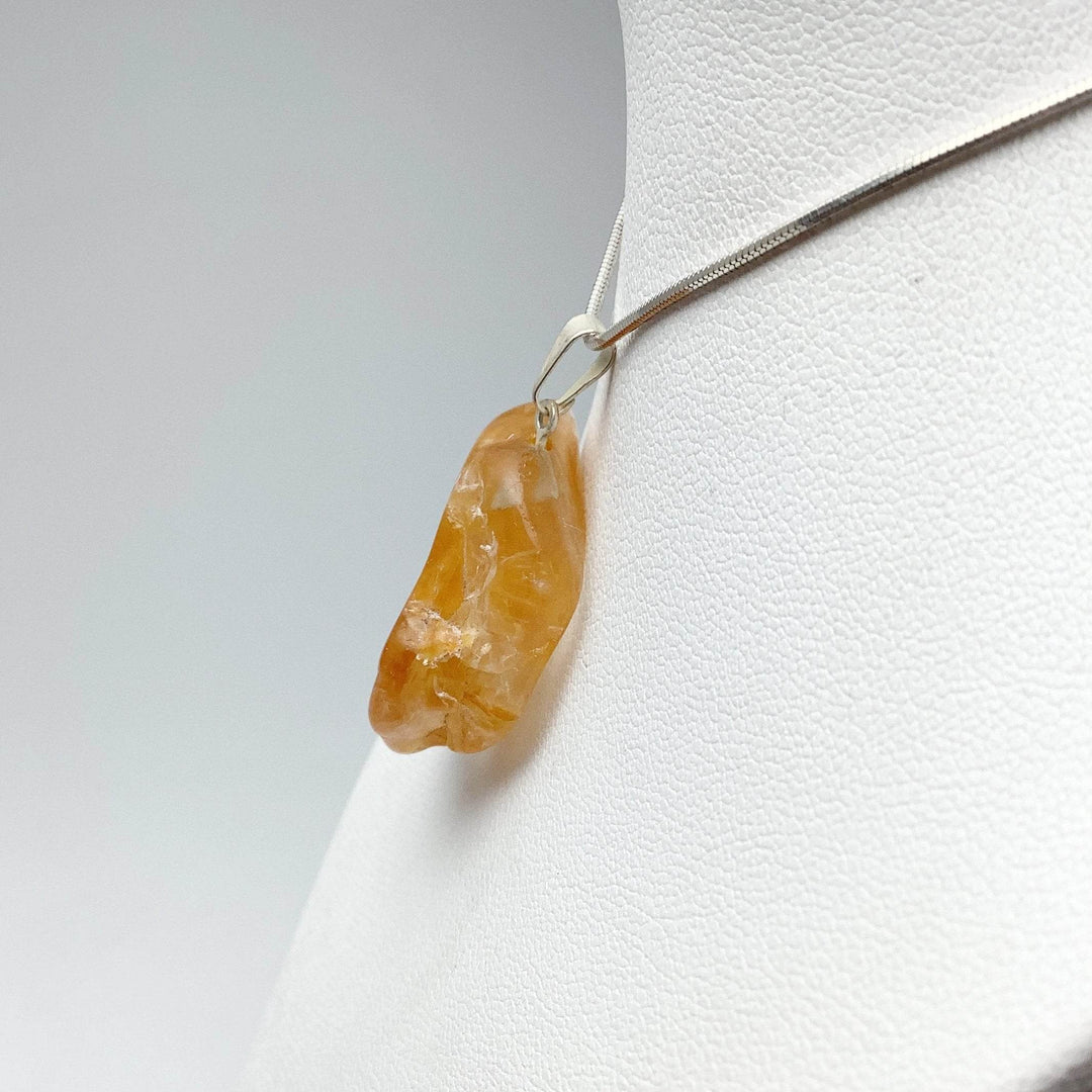 Golden Healing Quartz Tumble Pendant - Rocks and Gems Canada