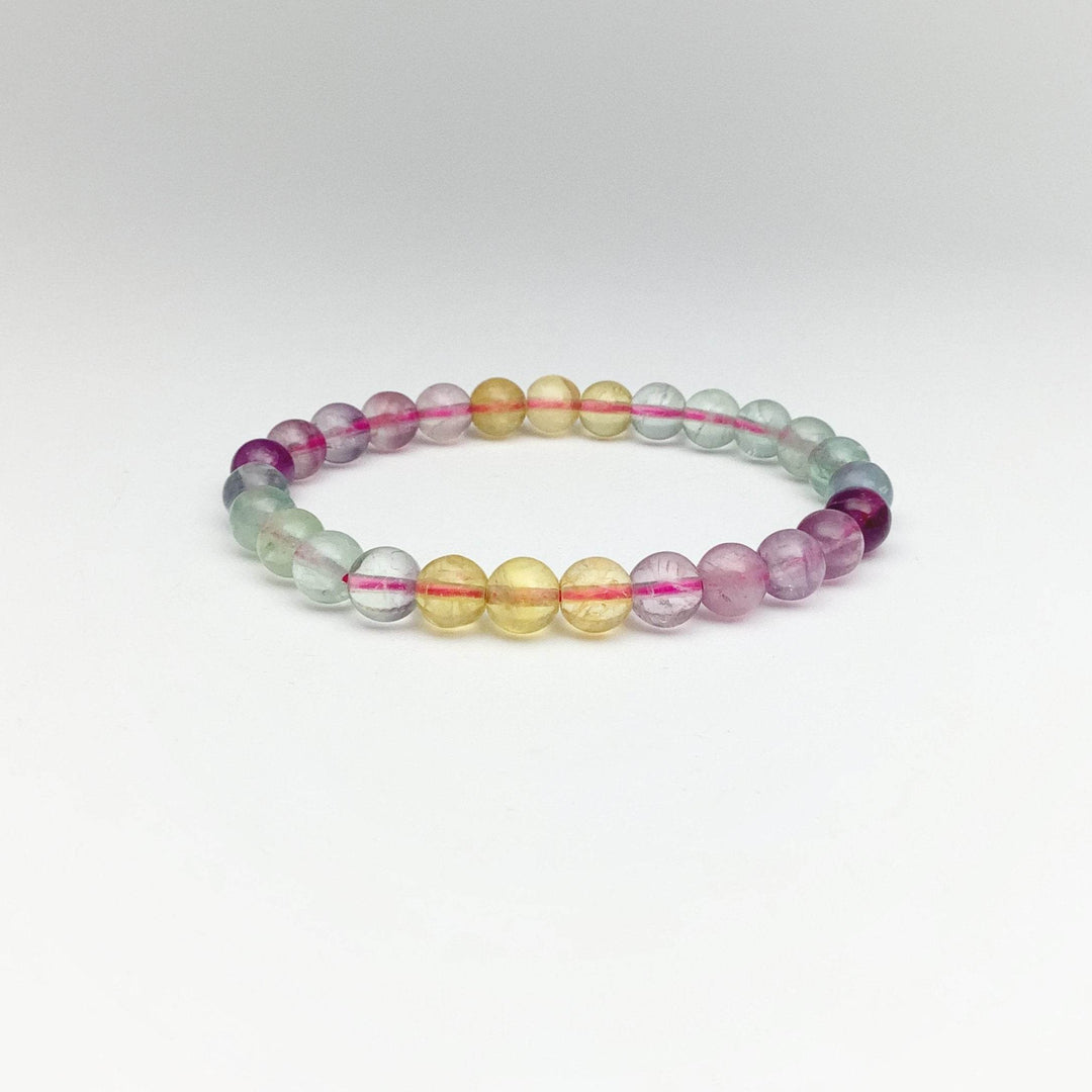 Rainbow Fluorite Beaded Bracelet - Rocks and Gems Canada