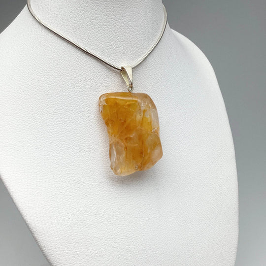 Golden Healing Quartz Tumble Pendant - Rocks and Gems Canada