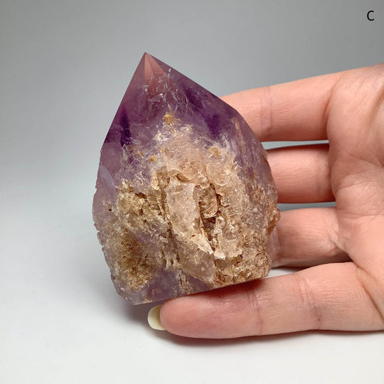 Amethyst Half Polished Point - Rocks and Gems Canada