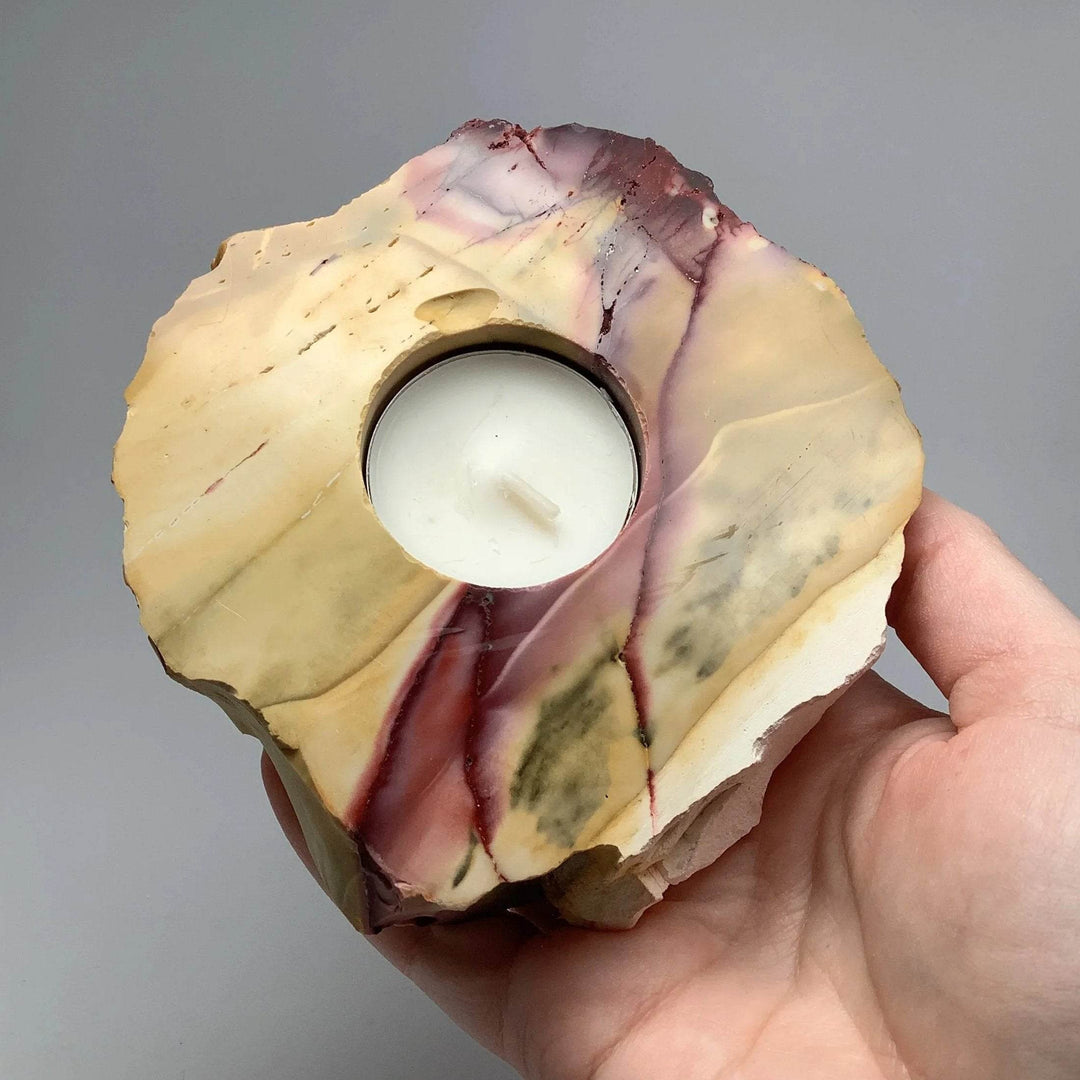 Mookaite Candle Holder - Rocks and Gems Canada