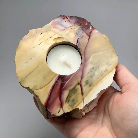Mookaite Candle Holder - Rocks and Gems Canada