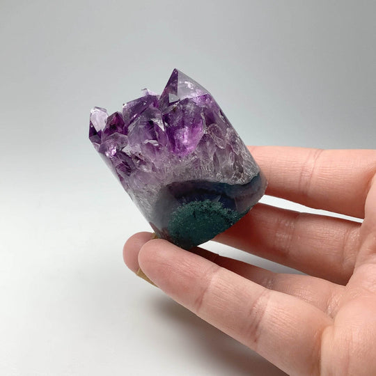 Amethyst Druze Cylinder Stand Up - Rocks and Gems Canada