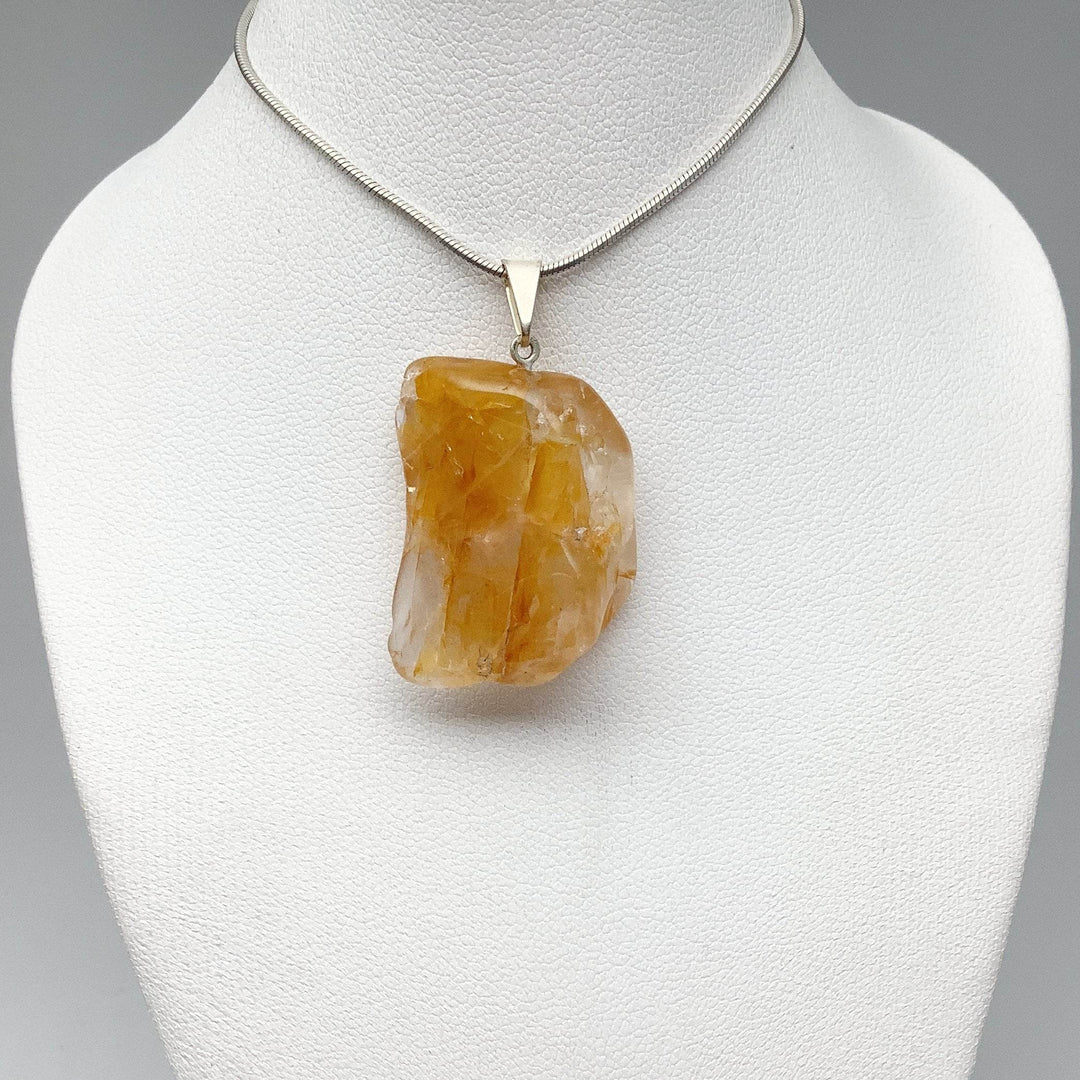 Golden Healing Quartz Tumble Pendant - Rocks and Gems Canada